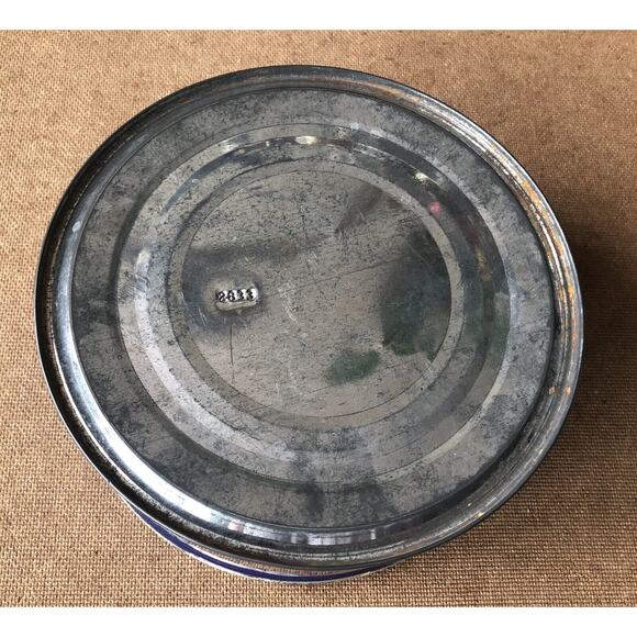 Vintage Seagull Danish Butter Cookie Tin Round Beach House Decor Denmark Rare - Picture 2 of 16